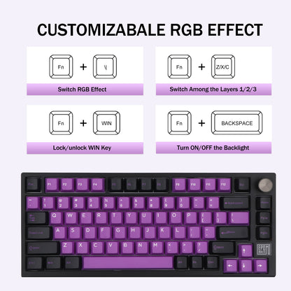 Mechanical Keyboard RGB 2.4Ghz/Bluetooth 5.0/Wired Keyboard