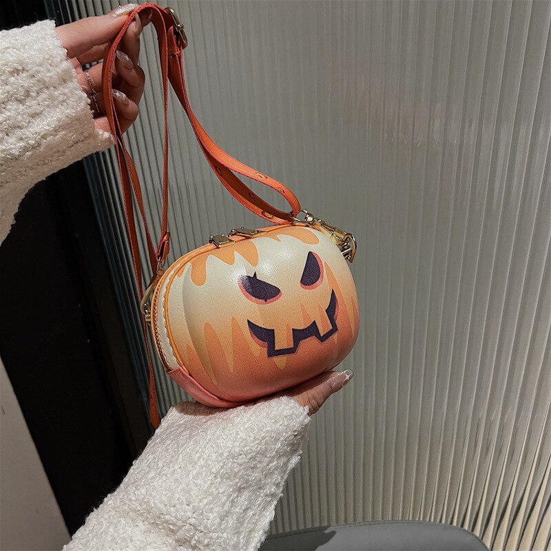 Halloween Funny Pumpkin Small Shoulder Bag