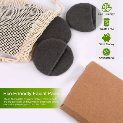 14/20 Packs Reusable Bamboo Cotton Makeup Remover Pads