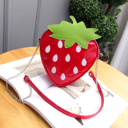 Cute Fruit Packet Chain Shoulder Bag Orange Watermelon Strawberry Bag