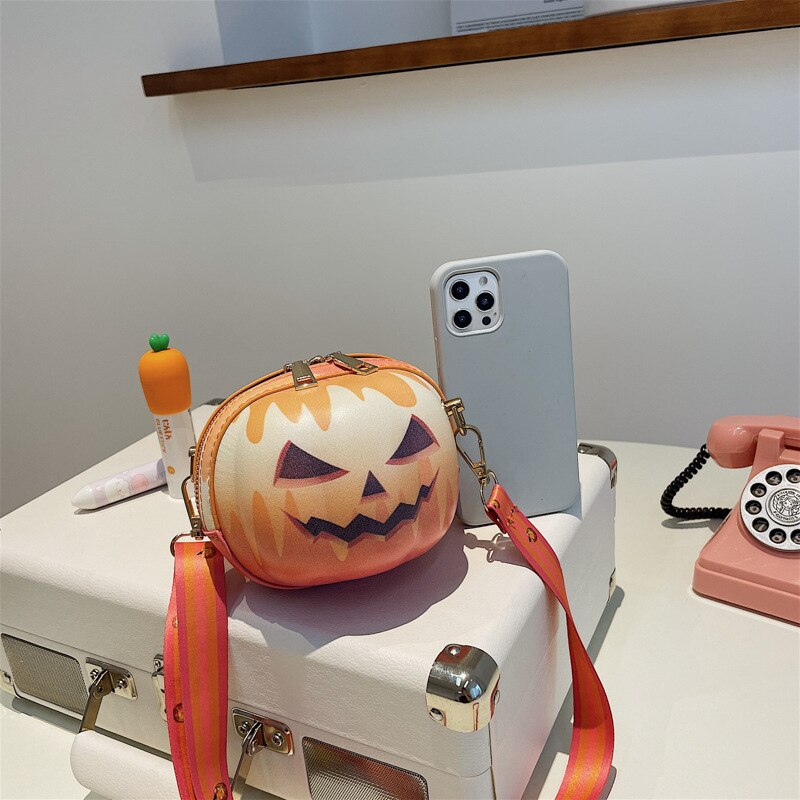 Halloween Funny Pumpkin Small Shoulder Bag