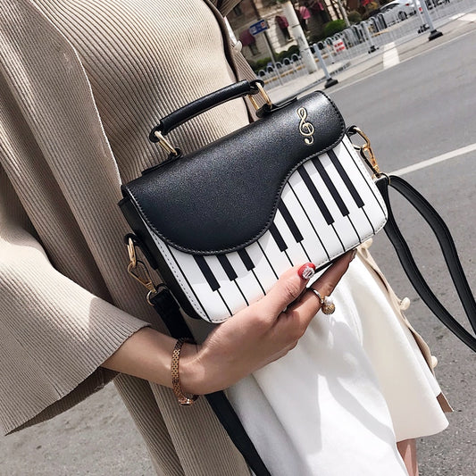 Cute Piano Pattern Shoulder Bag