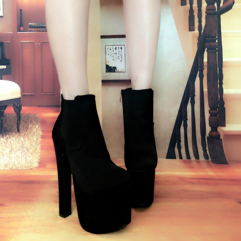 sexy fall boots high heel platform high ankle boots