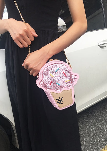 Ice Cream Shape Novelty Crossbody Bag for Women