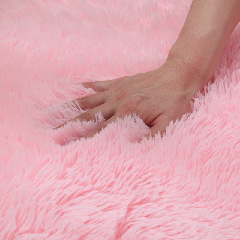 Pink Shaggy Soft Fluffy Large Size Rugs