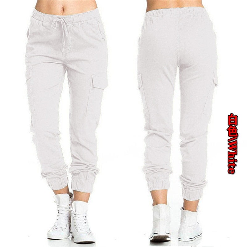 Solid Jogger Cargo Pants
