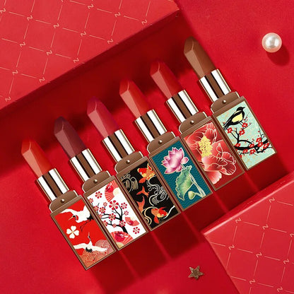 Ancient Style Lipstick Set Matte Moisturizing Six Pack Gift Box