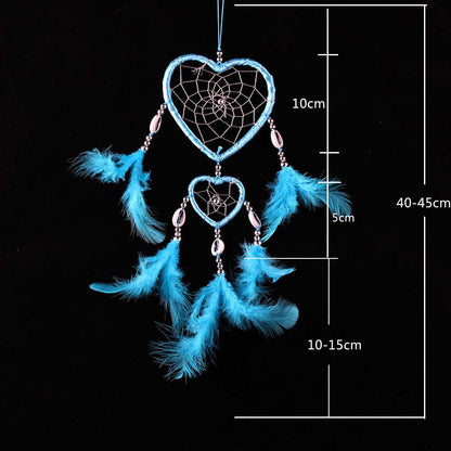 Pink Purple Feather Dreamcatcher Love Wall Hanging