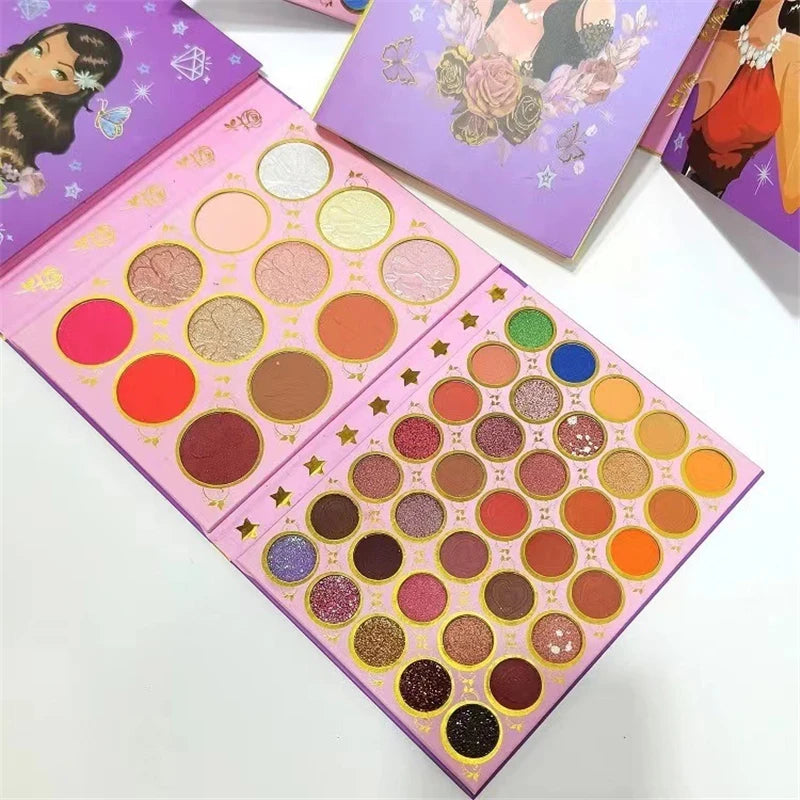 117 Colors 4 Pages Matte Eyeshadow Palette Book Shimmer Highlight Blush Pigment Professional Makeup
