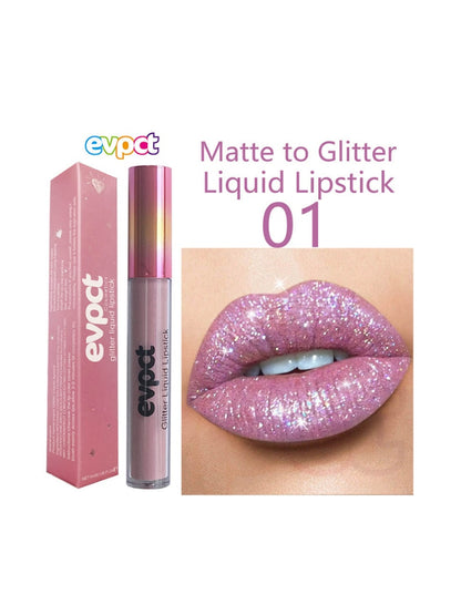 Diamond Glitter 15 Colors Matte-changing Waterproof Lasting Shimmer Shiny Lip Gloss