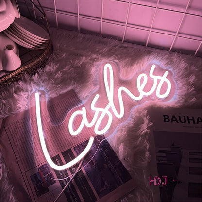 Lashes Neon Sign For Beauty Room