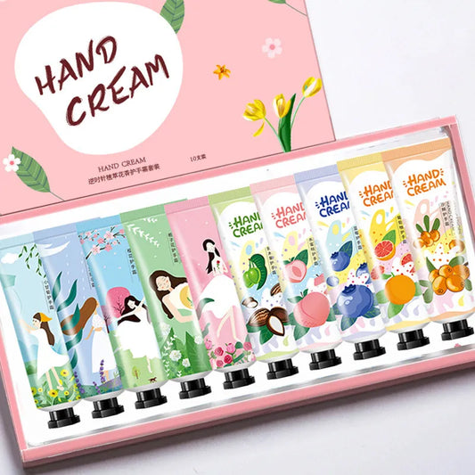 10pcs Boxed Hand Cream Sets Floral Fragrance