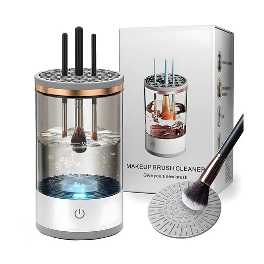 3 In 1 Electric Makeup Brush Cleaner Machine With USB Charging Automatic Cosmetic Brush Quick Dry
