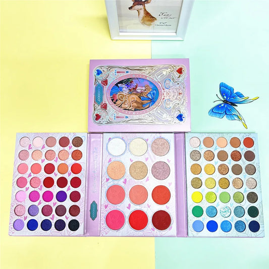 82 Colors 3 Pages Princess Matte Eyeshadow Palette Book