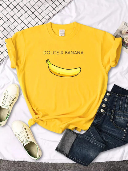 Banana Fruit Print T-Shirt