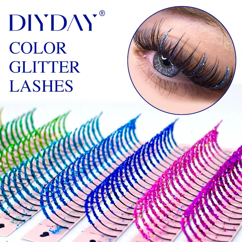 Mix Colors Glitter Eyelash Extension