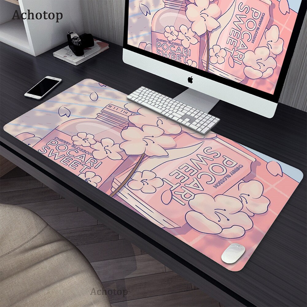 Pink Cherry Flower 1000x500 Gaming Mause Pad Computer Mouse Pad Large Gaming Mousepad XXL Mouse mat PC Gamer Kawaii Desk Mats