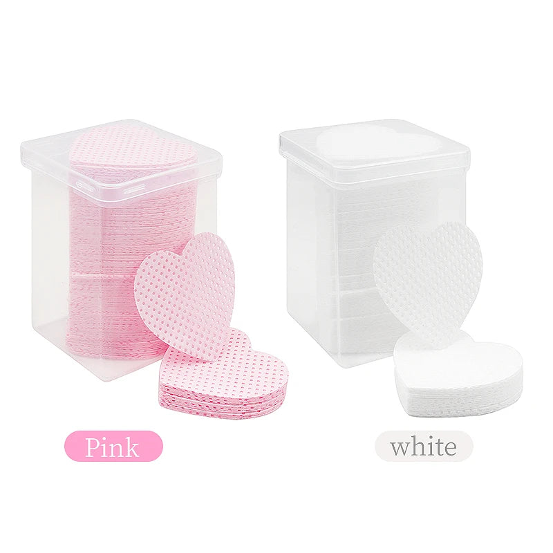 200 Pcs Disposable Lint-Free Paper Cotton Wipes Eyelash Extension Glue Remover Pads Cleaning Wipes Cosmetics Makeup Tools