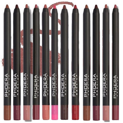 Nude Brown Lipliner Pencil Waterproof Matte Red Pink Lasting Non-stick