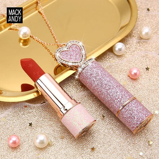 Velvet Necklace Waterproof Matte Long Lasting  Lip Stick Comes With Mirror