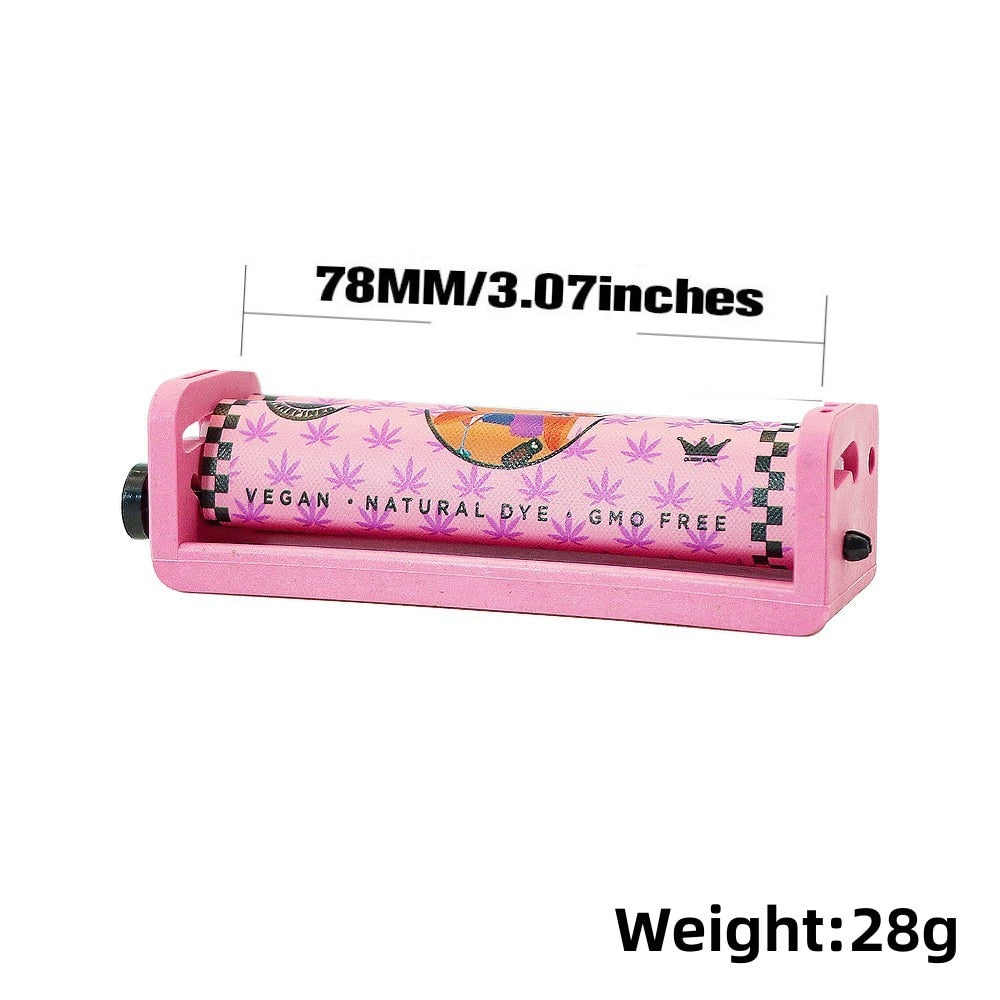 78mm Ladies Pink Plastic Rolling Machine 12/1pcs