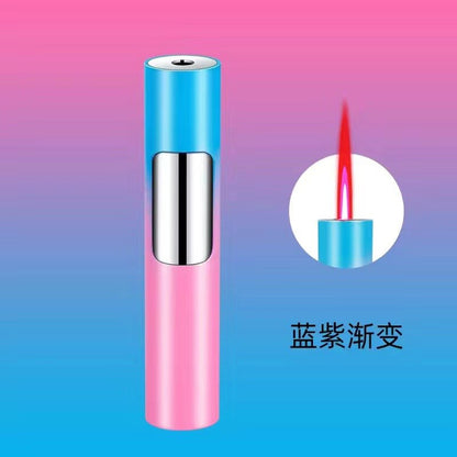 Mini Pink Flame Butane Lighter Portable Windproof Refill Torch Lighter