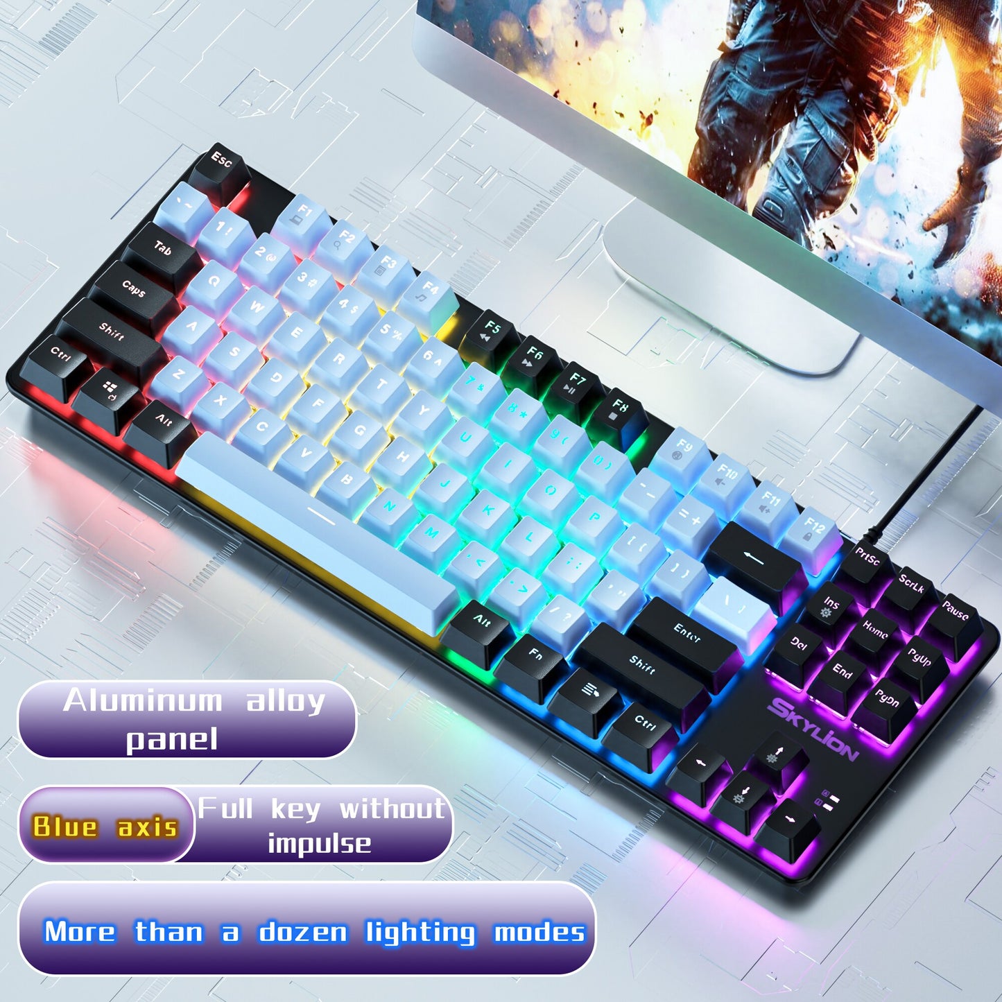 Wired Mechanical Keyboard 10 Kinds of Colorful