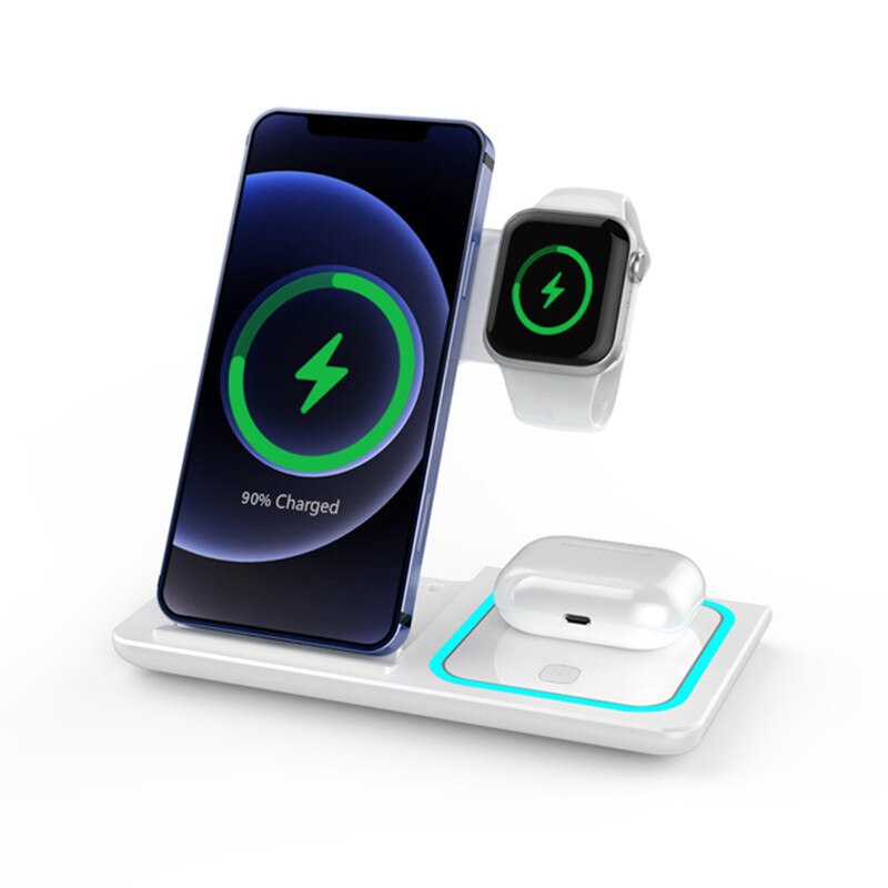3 In 1 Wireless Charger Stand Pad For iPhone