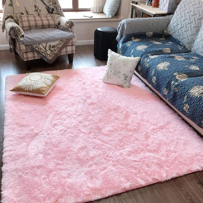 Pink Shaggy Soft Fluffy Large Size Rugs