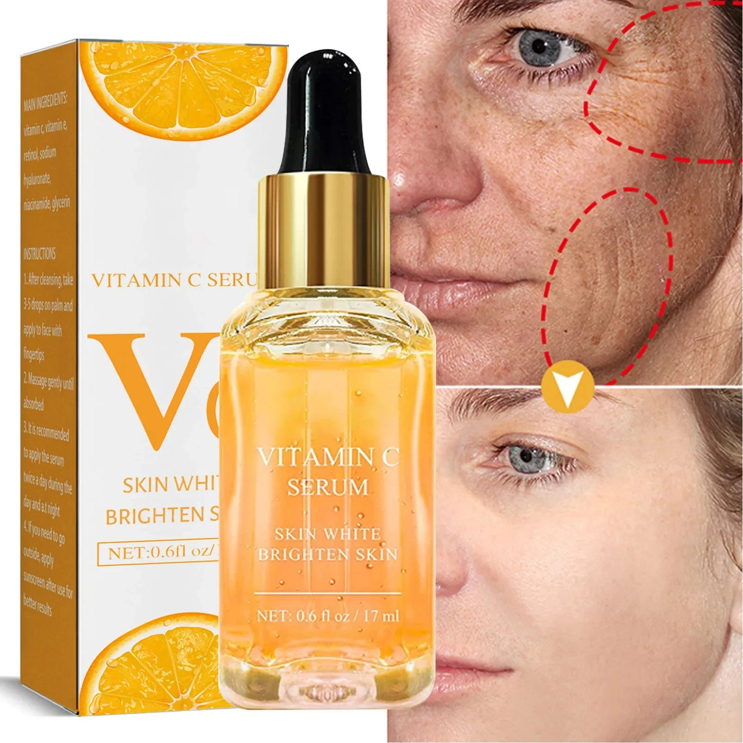 Vitamin C Skin Face Serum Lifting Anti Wrinkle Face Serum