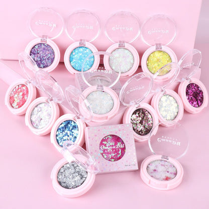 14-color Sequin Glitter Sparkling Highlight Gel Moon Diamond Eyeshadow