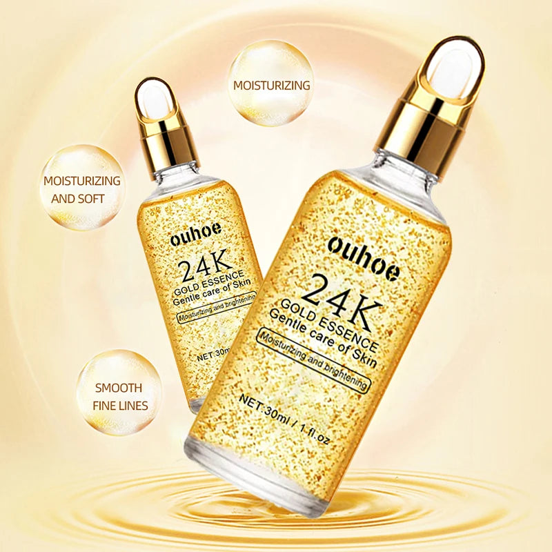 24k Gold Face Serum Nicotinamide Anti-aging Essence Fade Fine Lines Hyaluronic Moisturizing Repair Wrinkle Skin Care