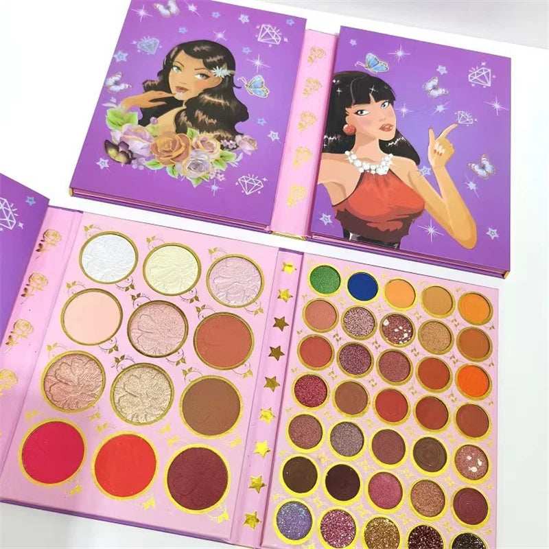 117 Colors 4 Pages Matte Eyeshadow Palette Book Shimmer Highlight Blush Pigment Professional Makeup