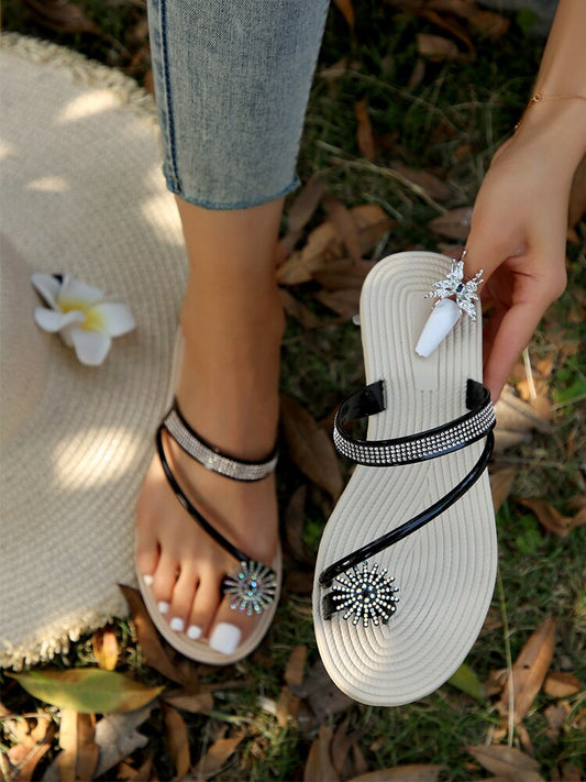 Multi-strap Open-toe Flat Sandals