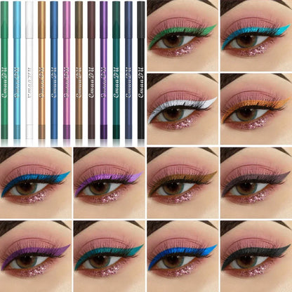 12 Color/Box Waterproof Eyeliner