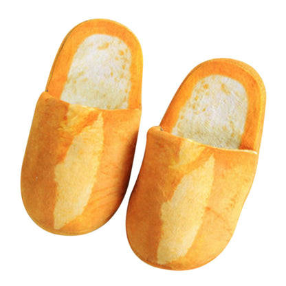 Simulation Bread Cotton Slippers Winter Home Soft Bottom Non-Slip Plush Warm Cotton Slippers
