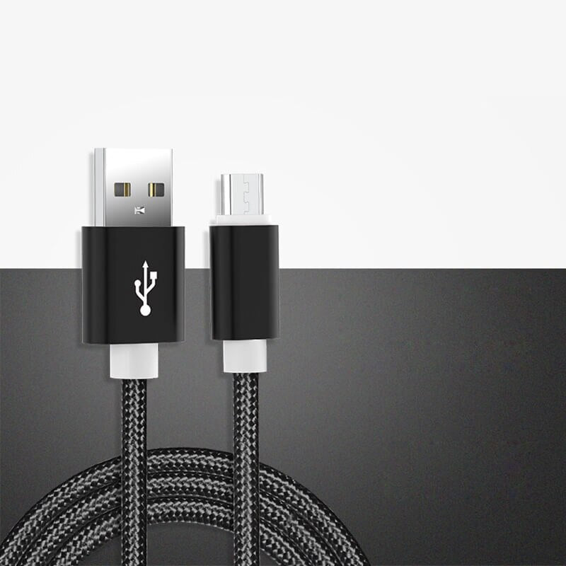 Micro USB Charger Nylon Braided Data Cable Android Phone