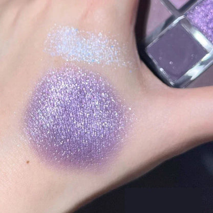 Purple Glitter 9-Color Pearlescent Matte Waterproof  Eye Shadow Palette