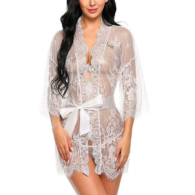 Hot Lace Lingerie V-neck Strap Night Dress Sleepwear Sexy Women Underwear