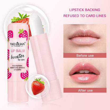 24Pcs Fruity Lip Blam Set Apple Strawberry Lemon Grape Lip Balm Deep Nourish Hydrating Clear Lip Balm For Dry Cracked Lips Care