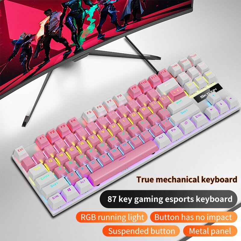 Wired Mechanical Keyboard 20 Kinds of Colorful Lighting