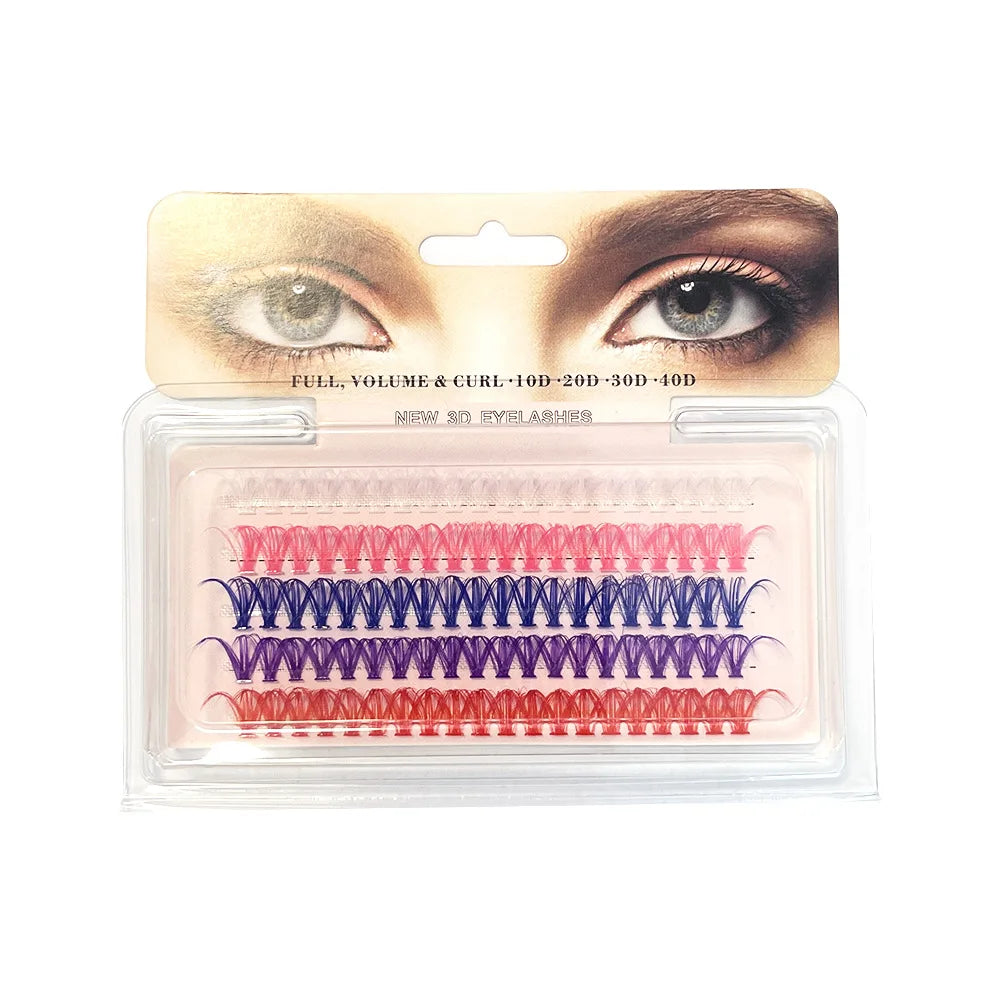 100 Cluster Colored Individual Lashes