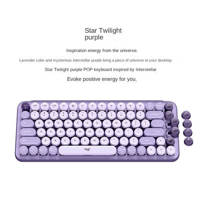 Mechanical Wireless Keyboard with Customizable Emoji Bluetooth or USB Connectivity Multi-Device OS Compatible