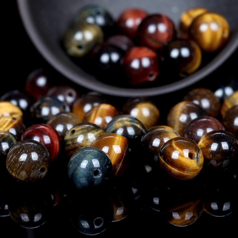 Color tiger eye Stone Beads For Jewelry Making DIY Bracelet
