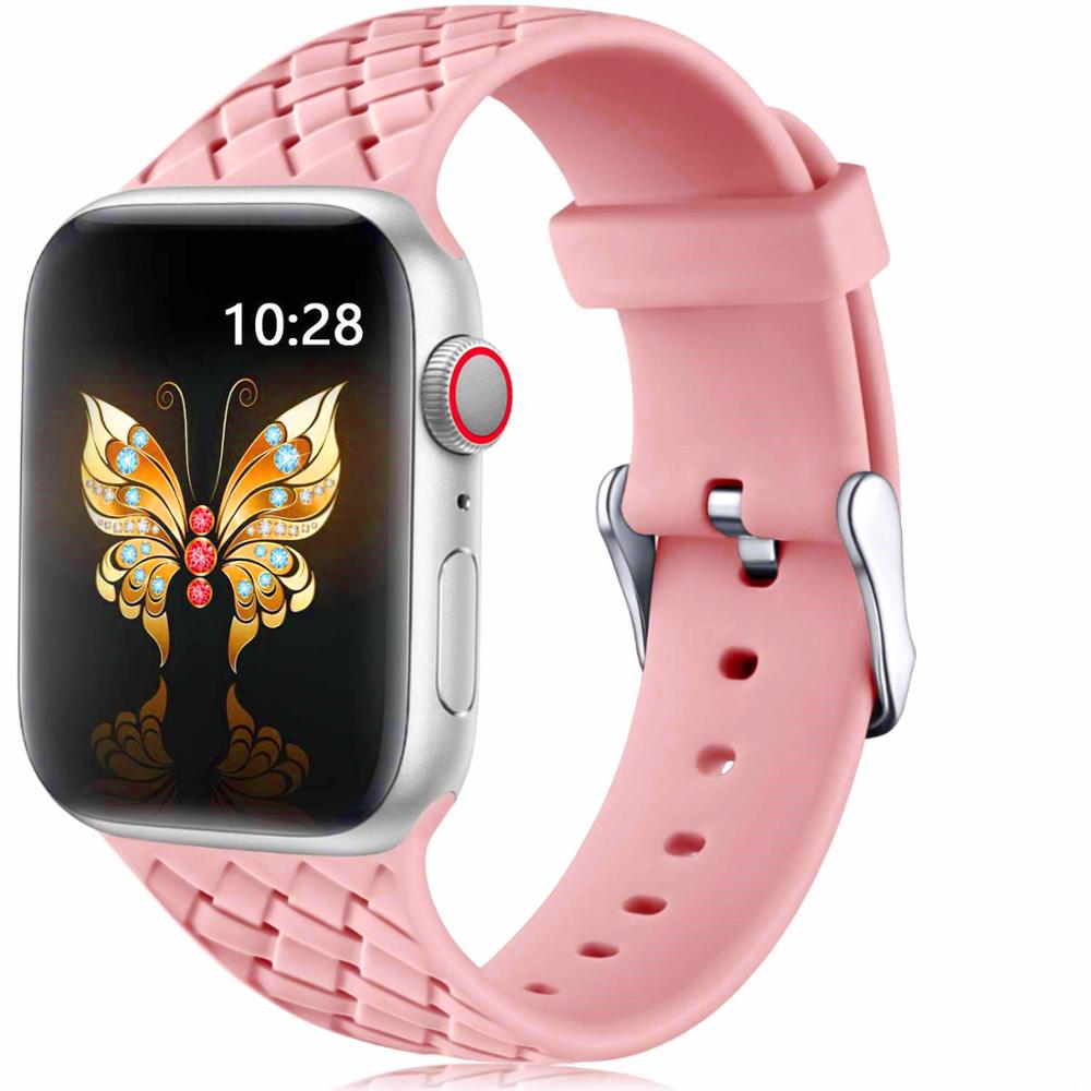 Woven Pattern Silicone Apple Watch Strap