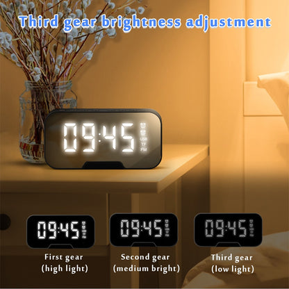 Multifunction Mirror LED Alarm Clock