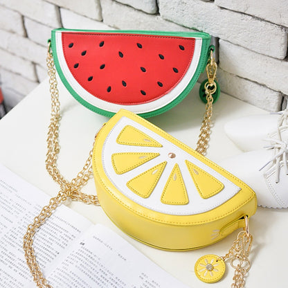 Cute Fruit Packet Chain Shoulder Bag Orange Watermelon Strawberry Bag