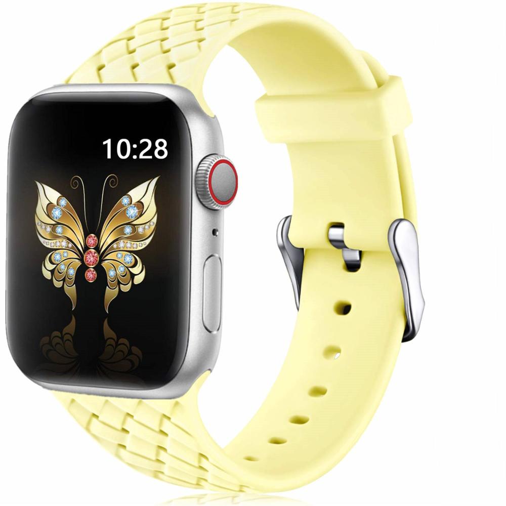 Woven Pattern Silicone Apple Watch Strap