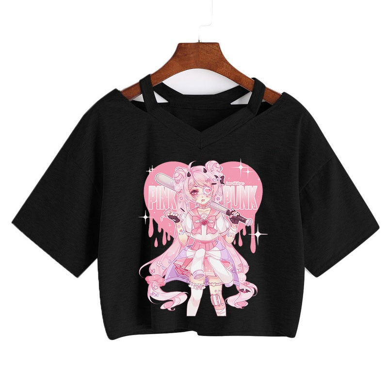 Pink Anime T shirt