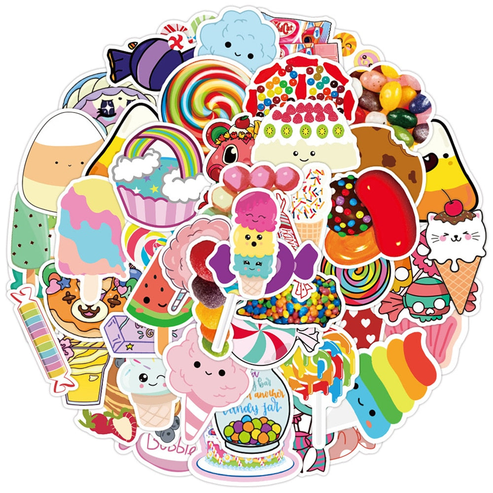 Assorted Colorful Candy Stickers (10/30/50 pcs) – Queen Karly
